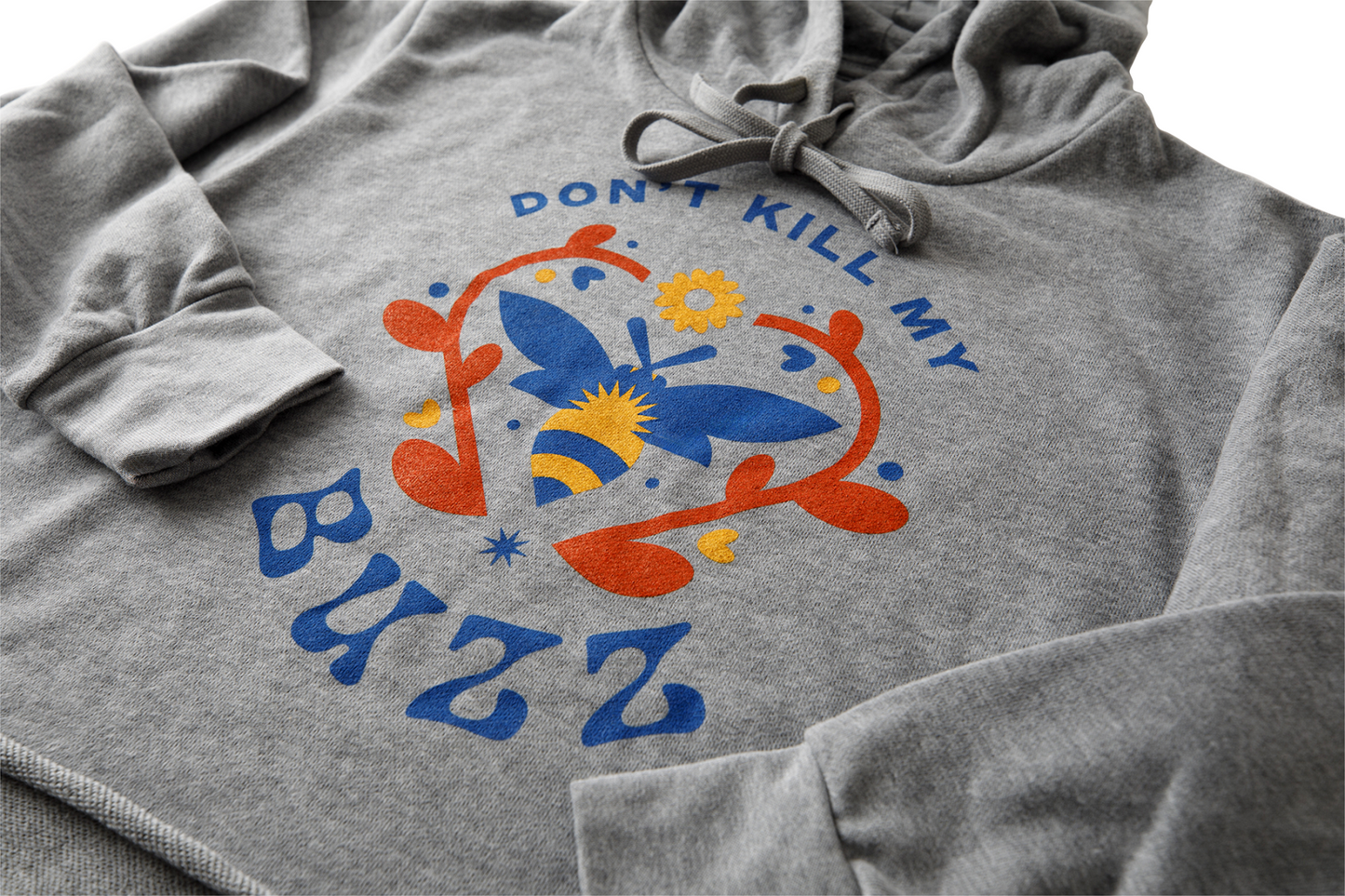 Don't Kill My Buzz Women's Raw Edge Crop Hoodie