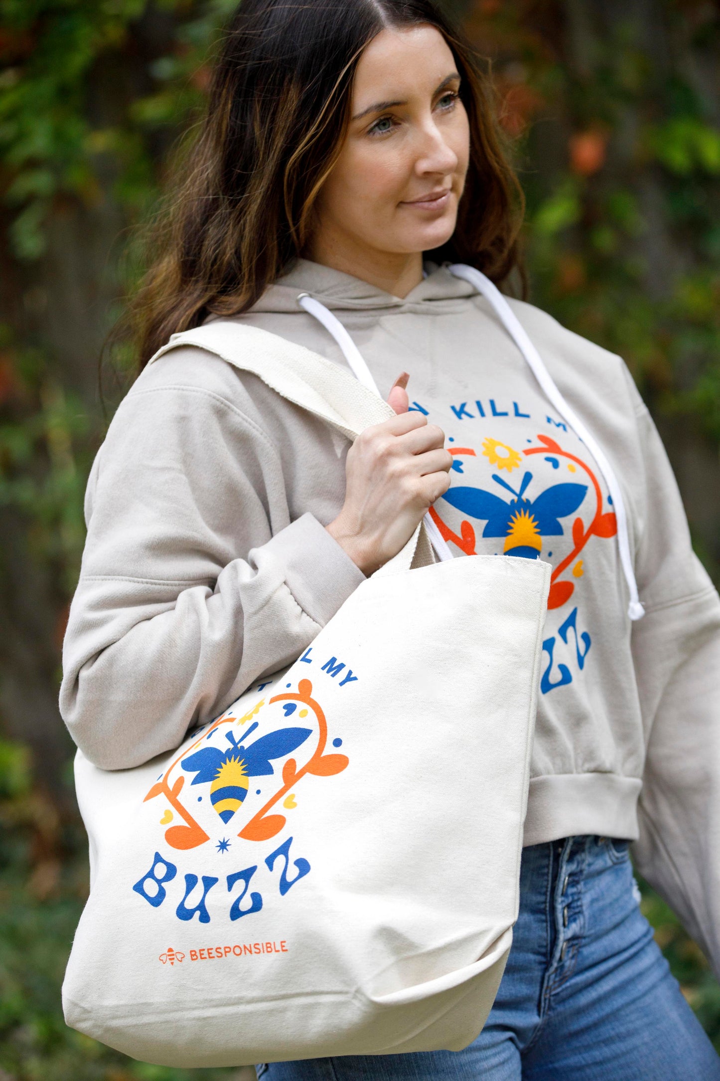 Don't Kill My Buzz Women's Fleece Crop Hoodie