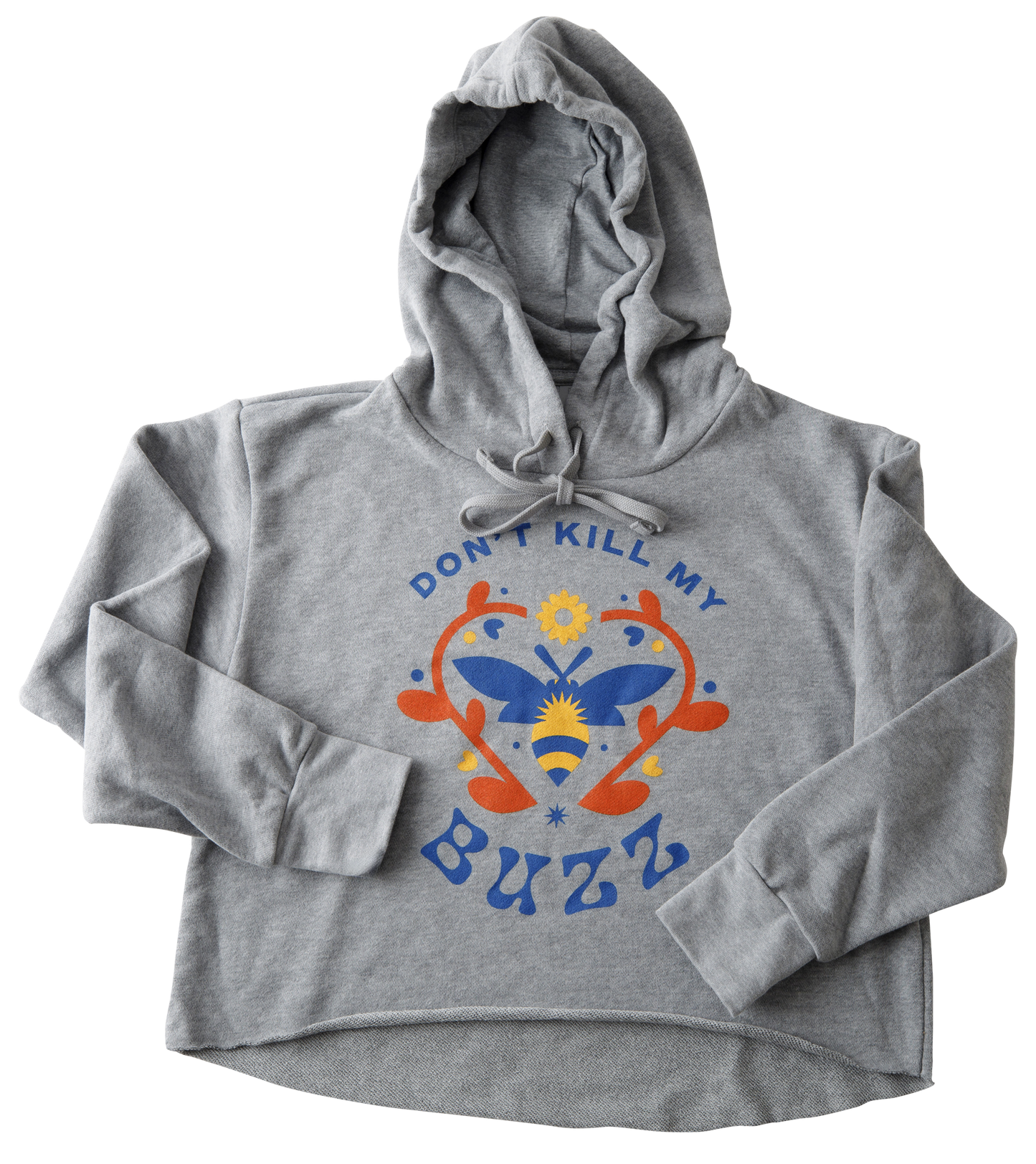 Don't Kill My Buzz Women's Raw Edge Crop Hoodie